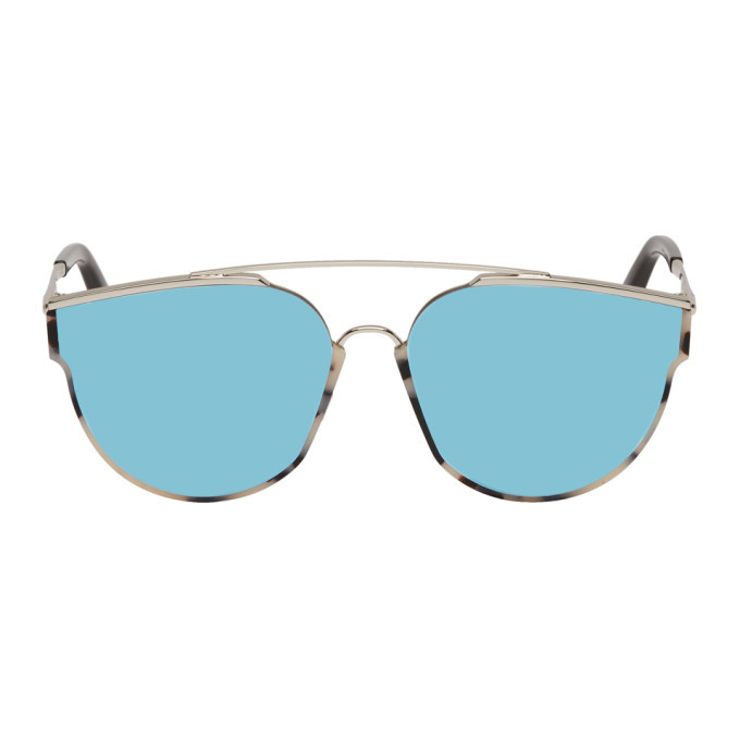 GENTLE MONSTER - Silver & Tortoiseshell Loe Sunglasses Lo Lou L2 | Gentle Monster US Official Site main image 4