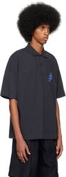 JW Anderson Navy Anchor Patch Polo