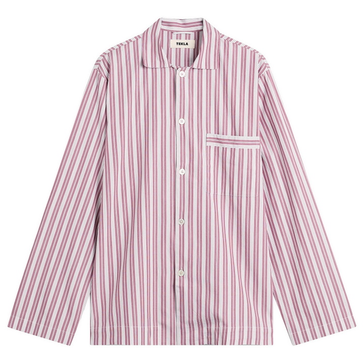Photo: Tekla Fabrics Sleep Shirt in Rhubarb Stripes