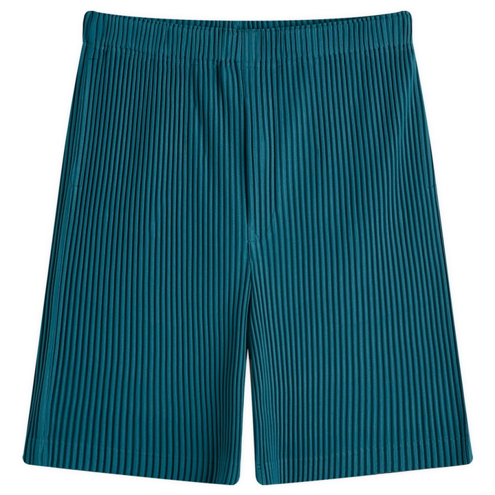 Photo: Homme Plissé Issey Miyake Men's Pleated Shorts in Teal Green