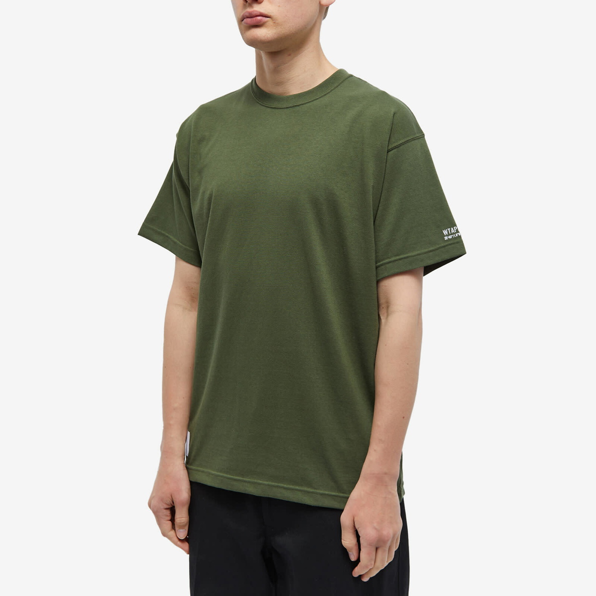 WTAPS Men's 20 Sleeve Logo T-Shirt in Olive Drab