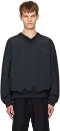 Calvin Klein Navy Double V-Neck Sweatshirt