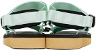 Suicoke Green & Black DEPA-Cab Sandals