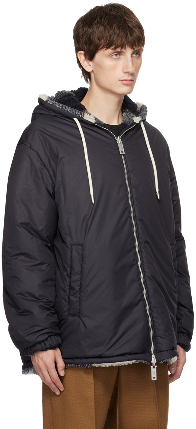 Emporio Armani Blue Check Reversible Jacket