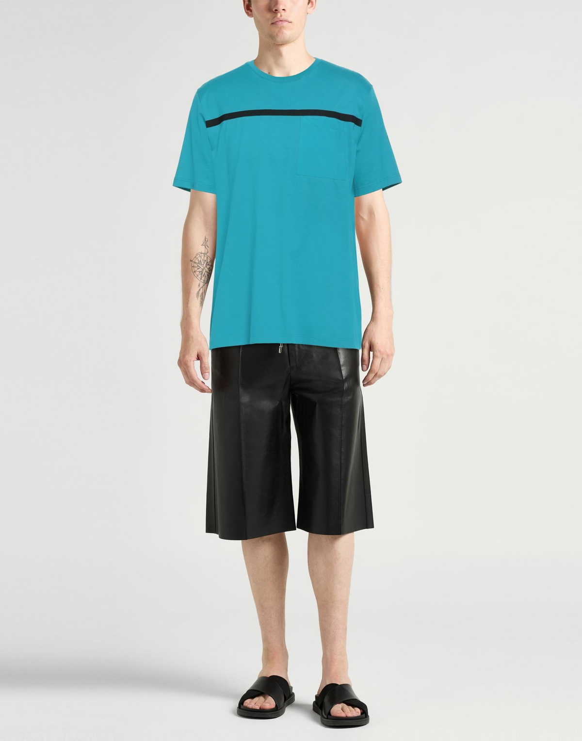 Herno Mens T-shirt Turquoise