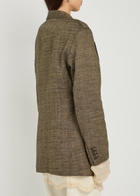 Our Legacy Drip Layered Linen and Silk-blend Blazer Brown