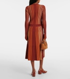 Tod's Knitted pleated midi dress