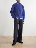 NN07 - Jim 60074 Wool-Blend Knitted Crewneck - Blue