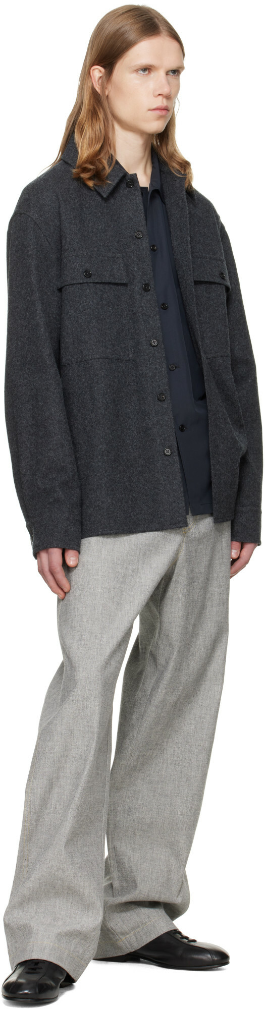 Jil Sander Gray Outer Shirt Jacket