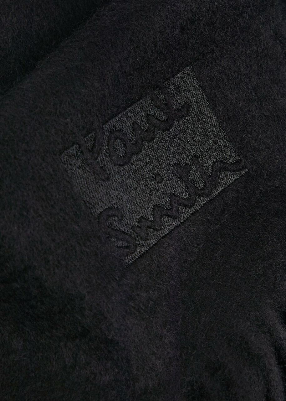 Paul Smith Logo Fringed Cashmere Scarf - Black - One Size