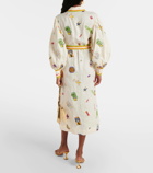 Alémais Printed linen maxi dress