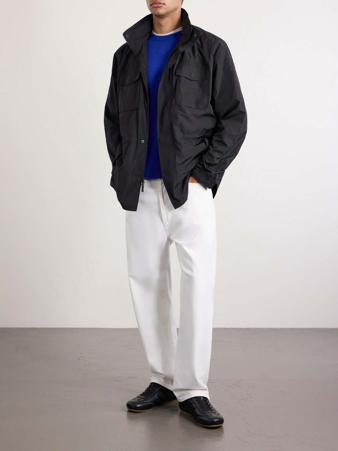 James Perse - Zipped Windbreaker Jacket - Black