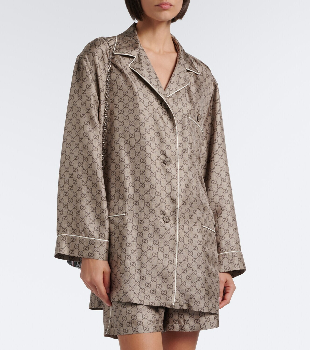 Gucci GG silk twill shirt