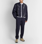 Maison Margiela - Paint-Splattered Cotton-Twill Bomber Jacket - Blue