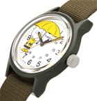Timex - Peanuts MK1 36mm Resin and NATO Watch - Green