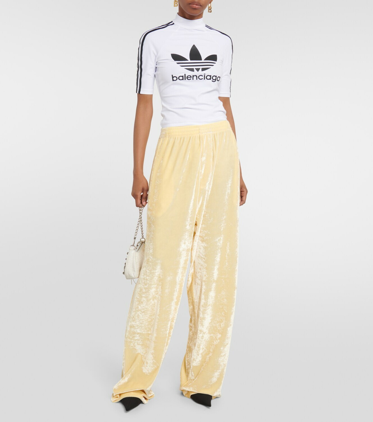 Balenciaga Wide-leg velvet pants Balenciaga