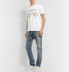 Versace - Slim-Fit Embellished Logo-Print Cotton-Jersey T-Shirt - White