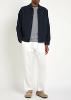 Sunspel Textured Stretch-wool Jacket Navy
