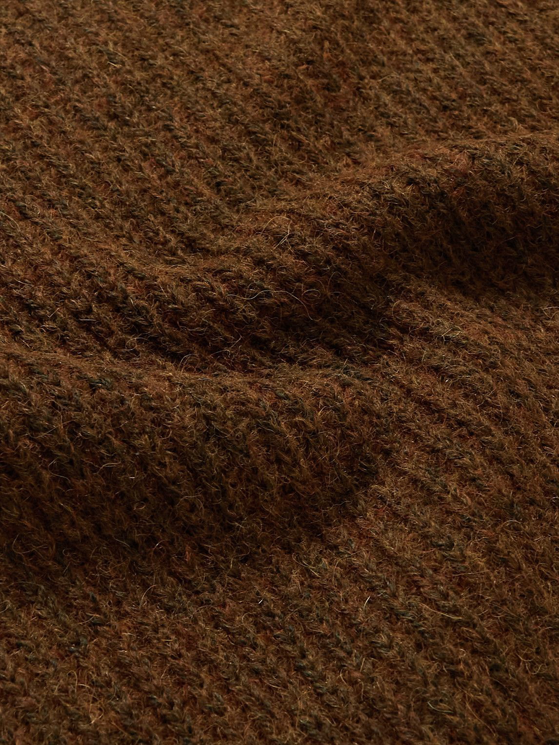 Bouclé Knit Sweater, Brown