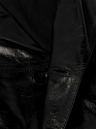 AMI PARIS - Panelled Textured-Leather Jacket - Black
