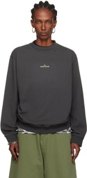Stone Island Gray 6100018 Cotton Fleece Sweatshirt