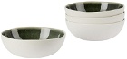 Jars Céramistes White & Green Maguelone Bowl Set
