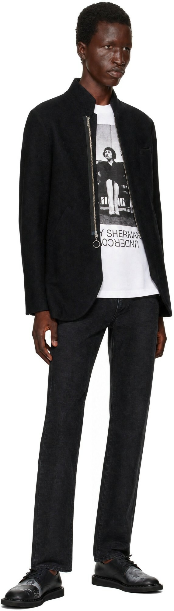 UNDERCOVER Black Zip Blazer