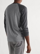 Peter Millar - Mountainside Colour-Blocked Cotton and Merino Wool-Blend Henley T-Shirt - Gray