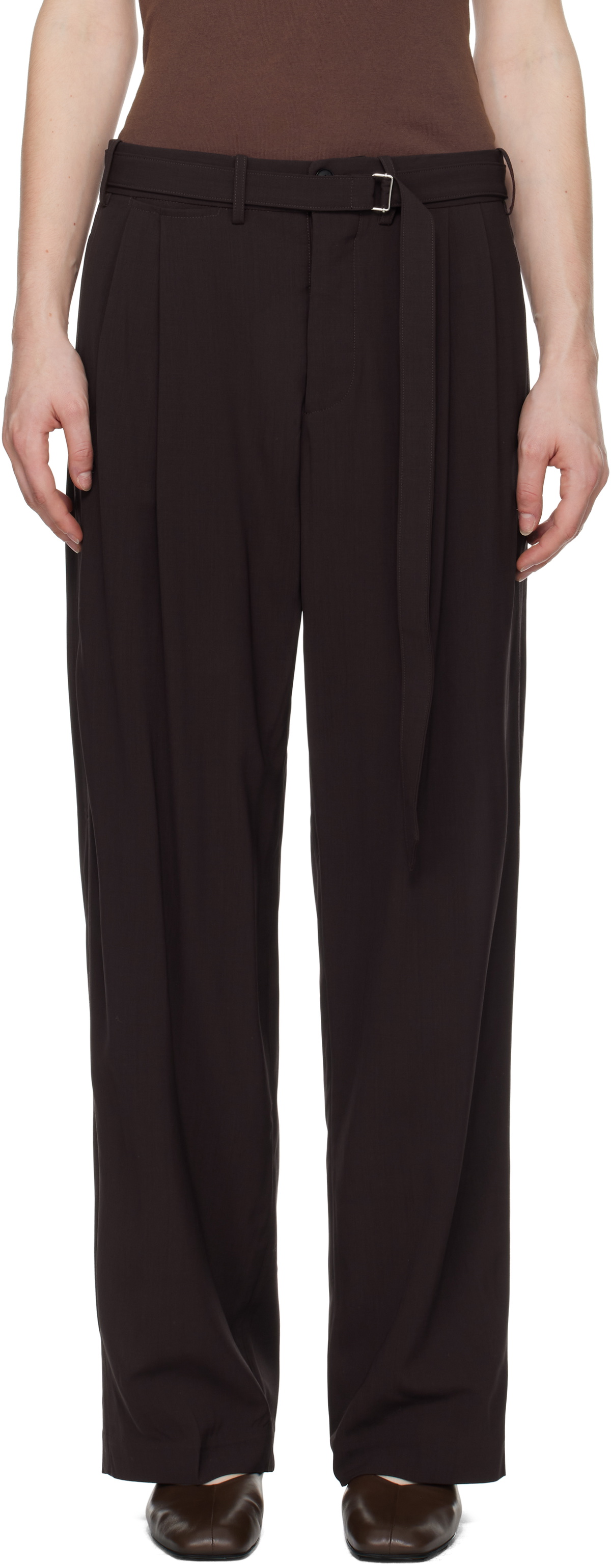 CO Brown Drop Waist Trousers