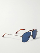 TOM FORD - Aviator-Style Silver-Tone and Tortoiseshell Acetate Sunglasses