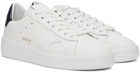 Golden Goose White & Navy Purestar Sneakers