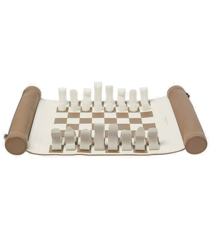 Photo: Brunello Cucinelli Portable leather chess set