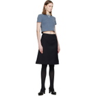 SHUSHU/TONG Blue Wave Lace Collar T-shirt