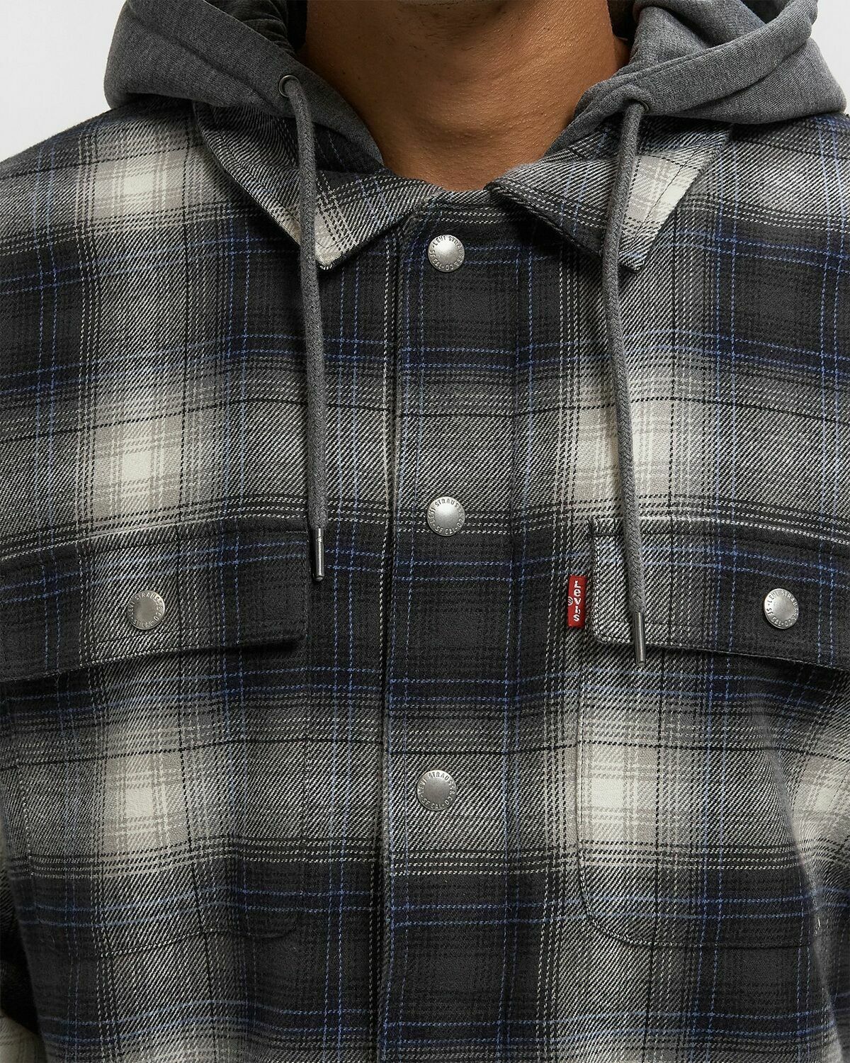 Levis FRANCISCO SHERPA FLANNEL Grey Mens Overshirt