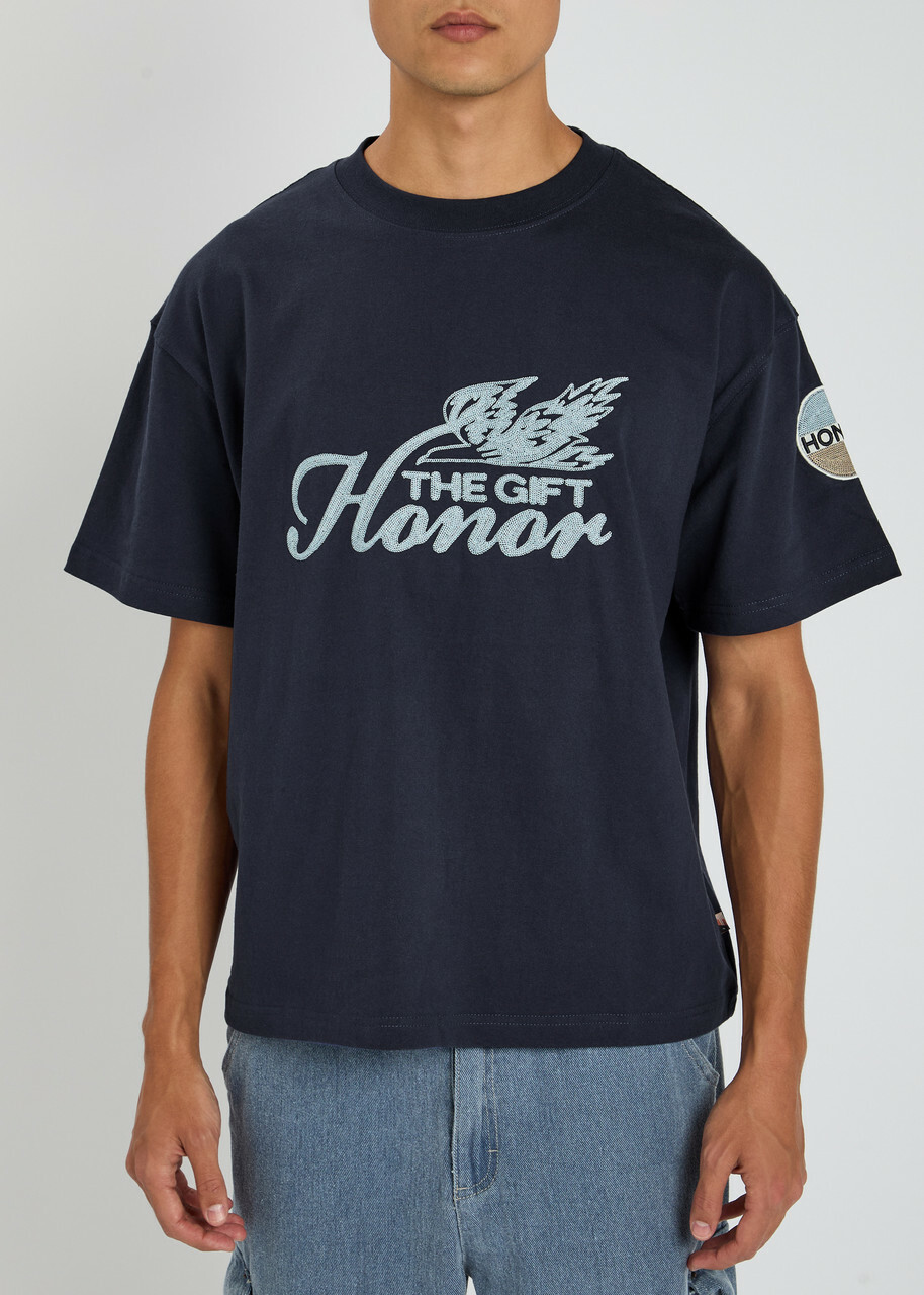 Honor The Gift Auto Club Cotton T-shirt Navy
