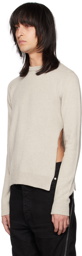 Rick Owens Beige Rotten Sweater