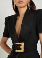 Balmain Belted Wool Jacket Black