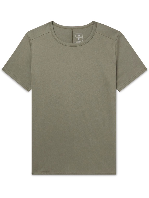 Photo: ON - On-T Stretch-Cotton Jersey T-Shirt - Green