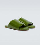 Bottega Veneta Padded patent leather slides