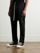 Rick Owens - Tapered Cotton-Blend Poplin Trousers - Black