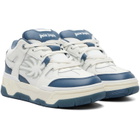 Palm Angels Blue & White Palm Skate Sneakers