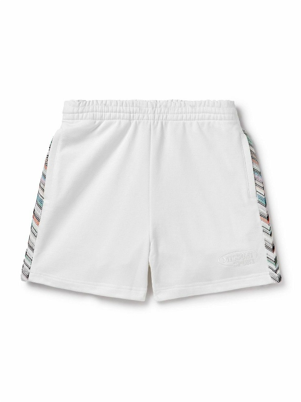 Photo: Missoni - Logo-Embroidered Cotton-Jersey Shorts - White