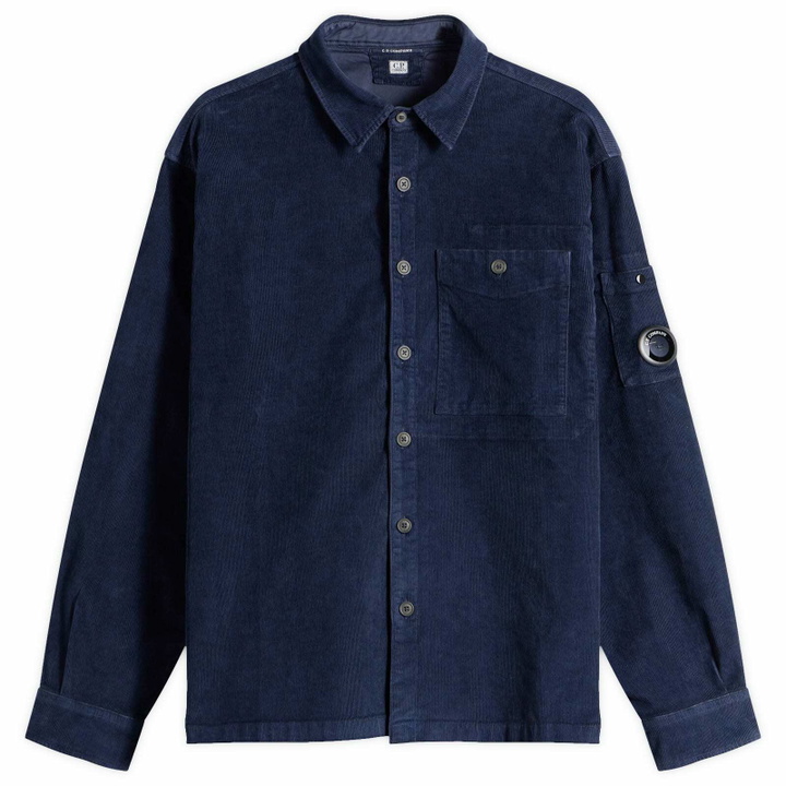 Photo: C.P. Company Men's Corduroy Lens Overshirt in Peacoat