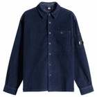 C.P. Company Men's Corduroy Lens Overshirt in Peacoat