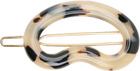 Gohar World Off-White & Black Bean Hair Clip