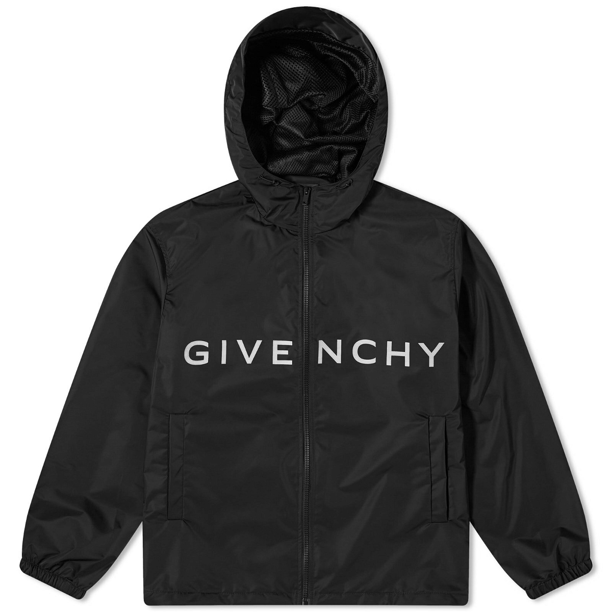 Photo: Givenchy Men's Classic Logo Windbreaker Jacket in Black