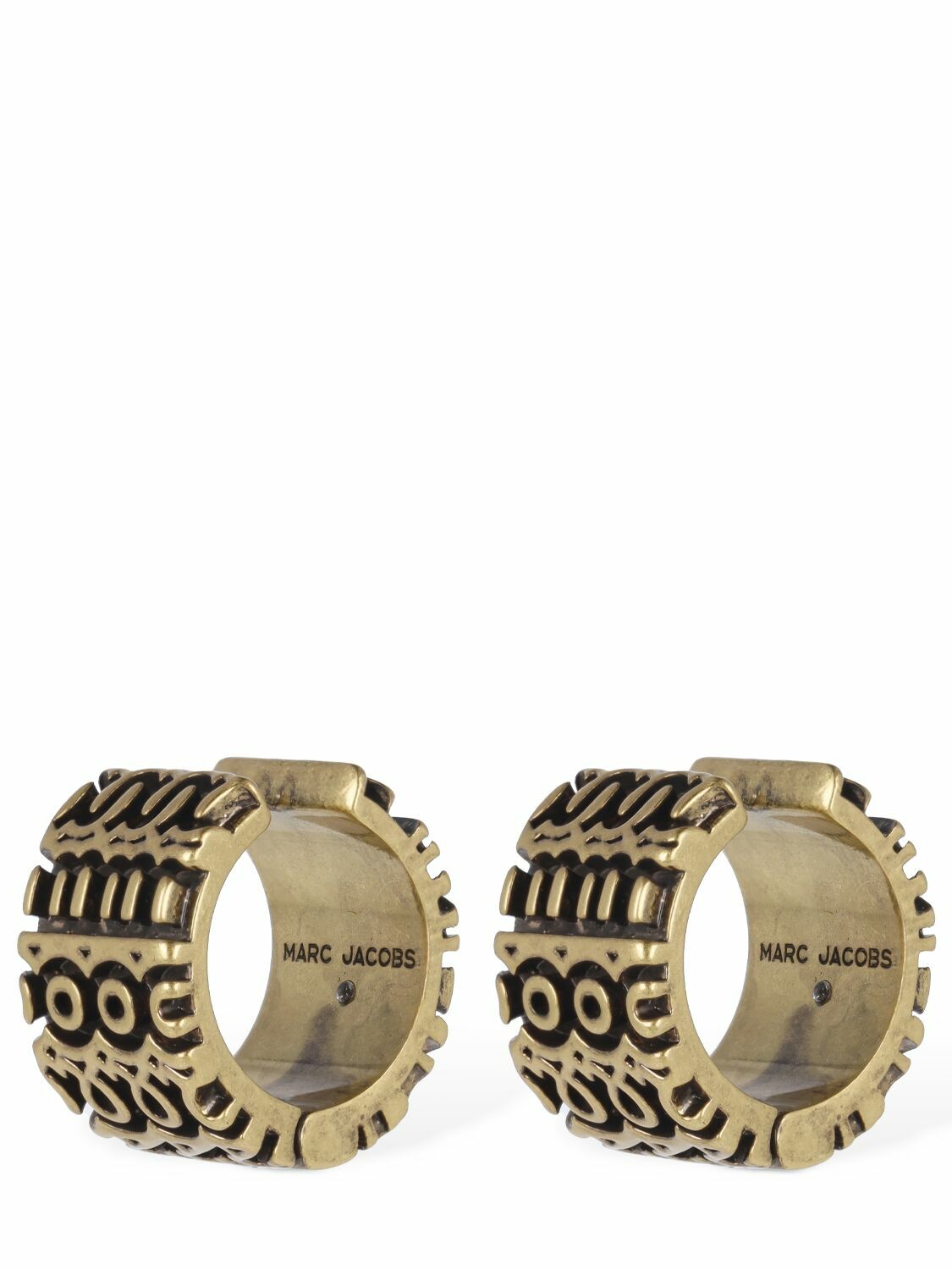 MARC JACOBS - Monogram Engraved Hoop Earrings Marc Jacobs