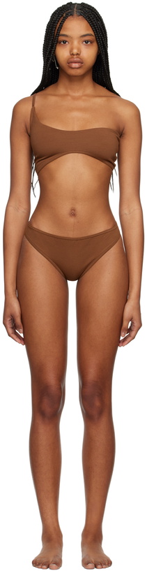 Photo: ELLISS Brown Asymmetric Underwear Set