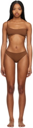 ELLISS Brown Asymmetric Underwear Set