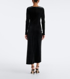 Simkhai Ferrera gathered velvet midi dress